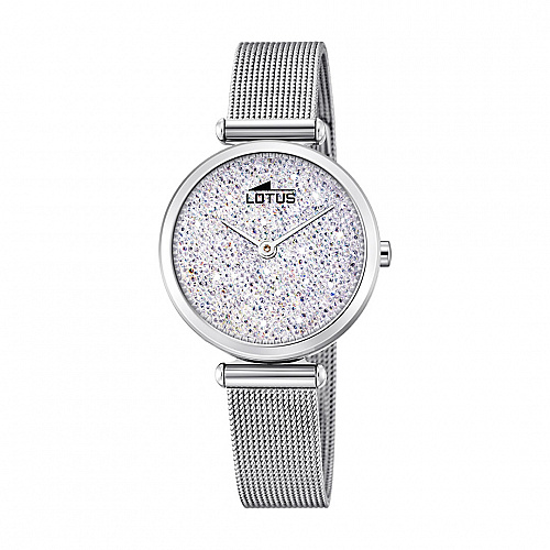 Lotus Women's Grey Stainless Steel Watch Bracelet - Silver-Tone 
